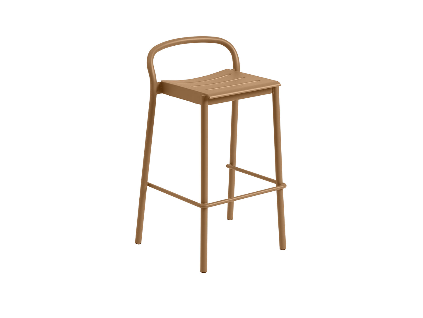 Linear Steel Bar Stool by Muuto - Burnt Orange