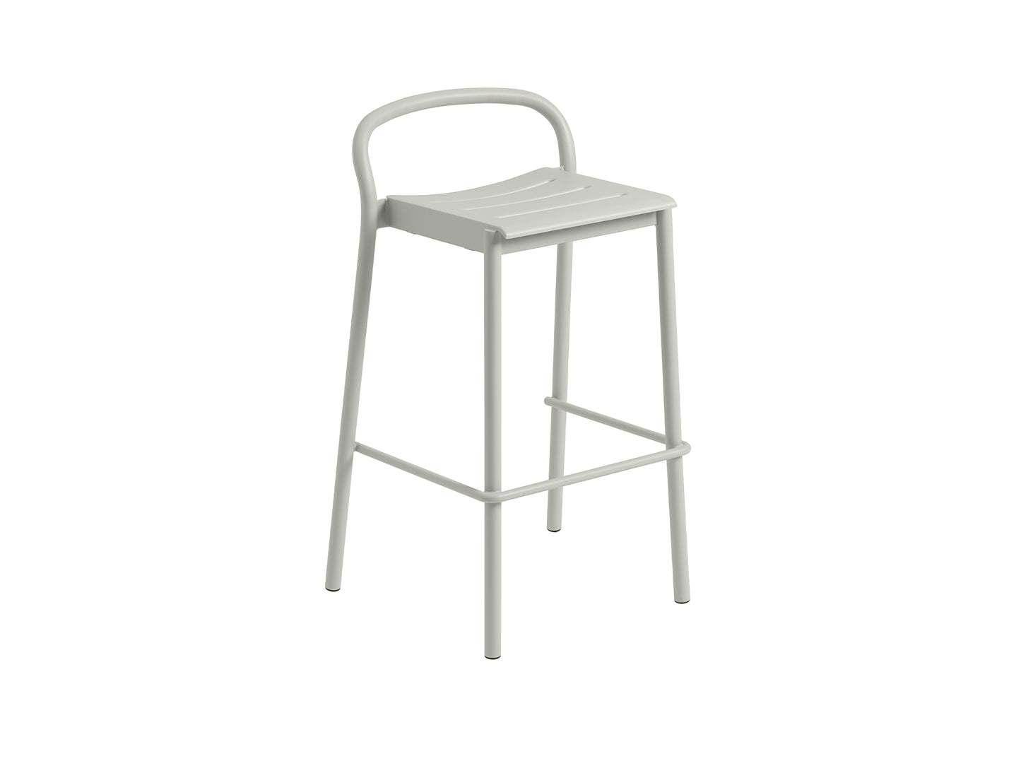 Linear Steel Bar Stool by Muuto - Grey