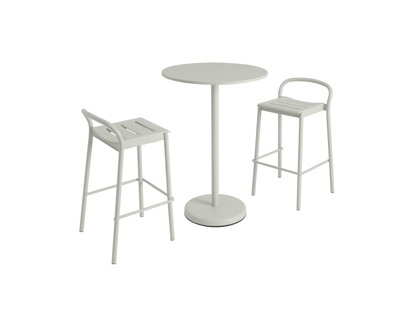 Linear Steel Bar Stool by Muuto - Grey