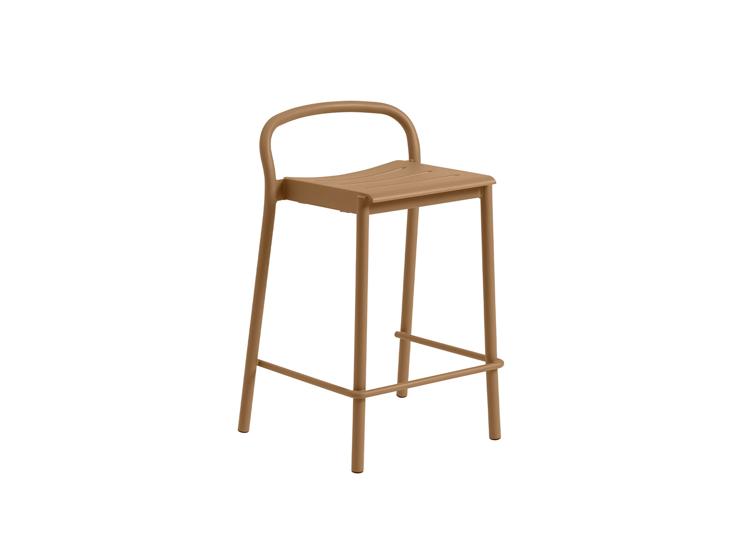 Linear Steel Counter Stool by Muuto - Burnt Orange