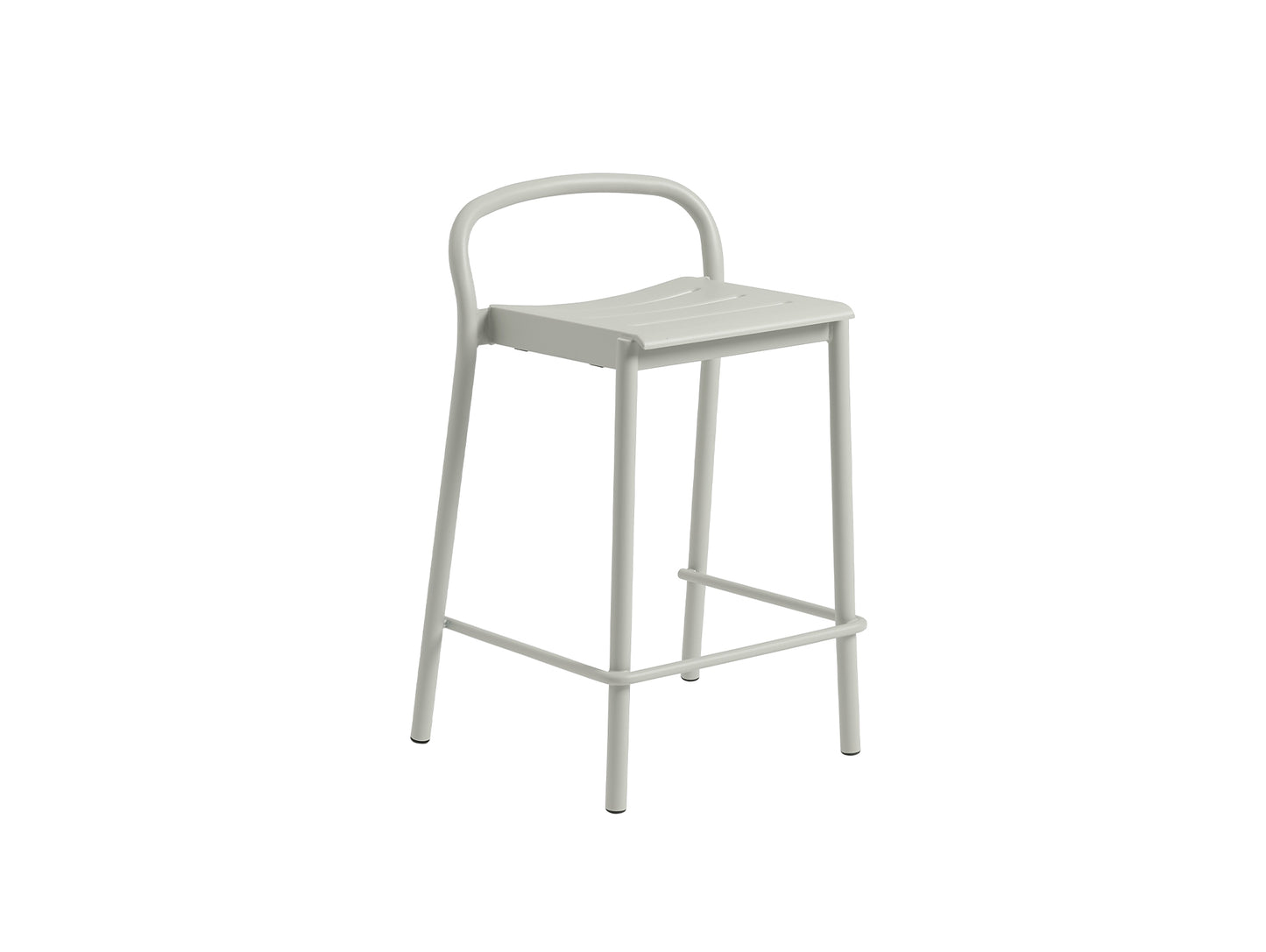 Linear Steel Counter Stool by Muuto - Grey