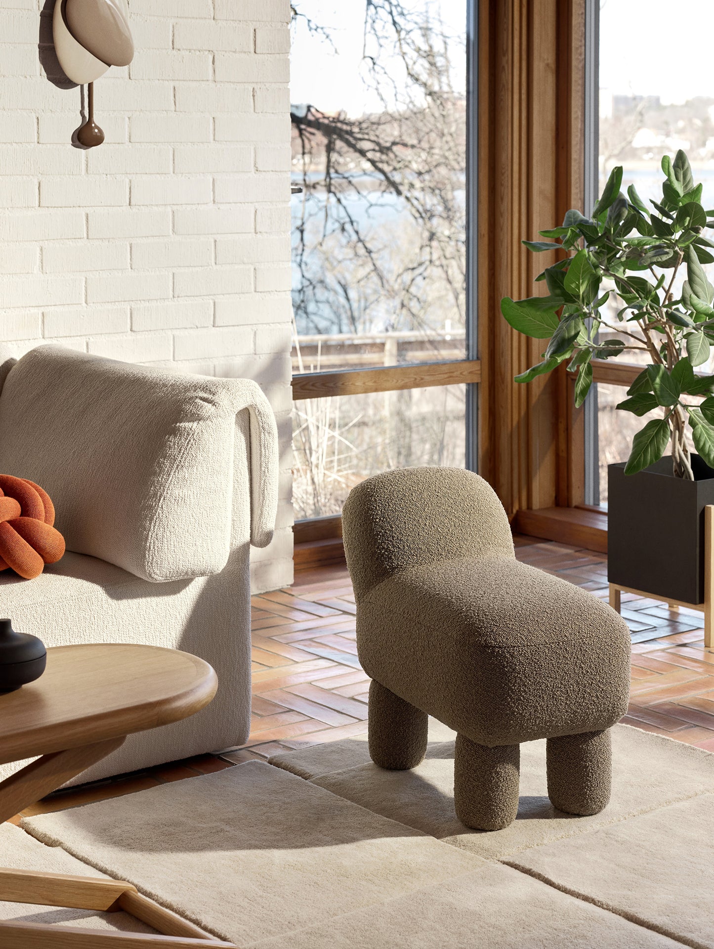 Lulu Pouf by Design House Stockholm - Brown