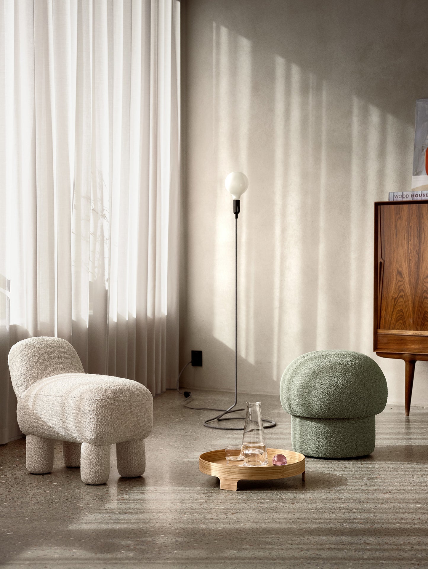 Lulu Pouf by Design House Stockholm - Cream