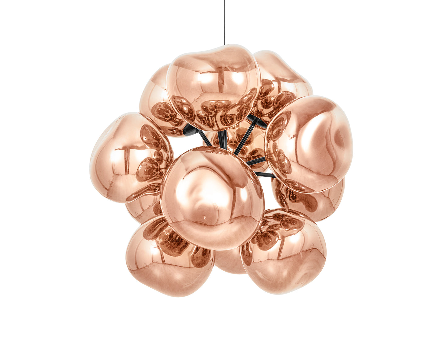 Melt Burst LED Chandelier by Tom Dixon - Copper