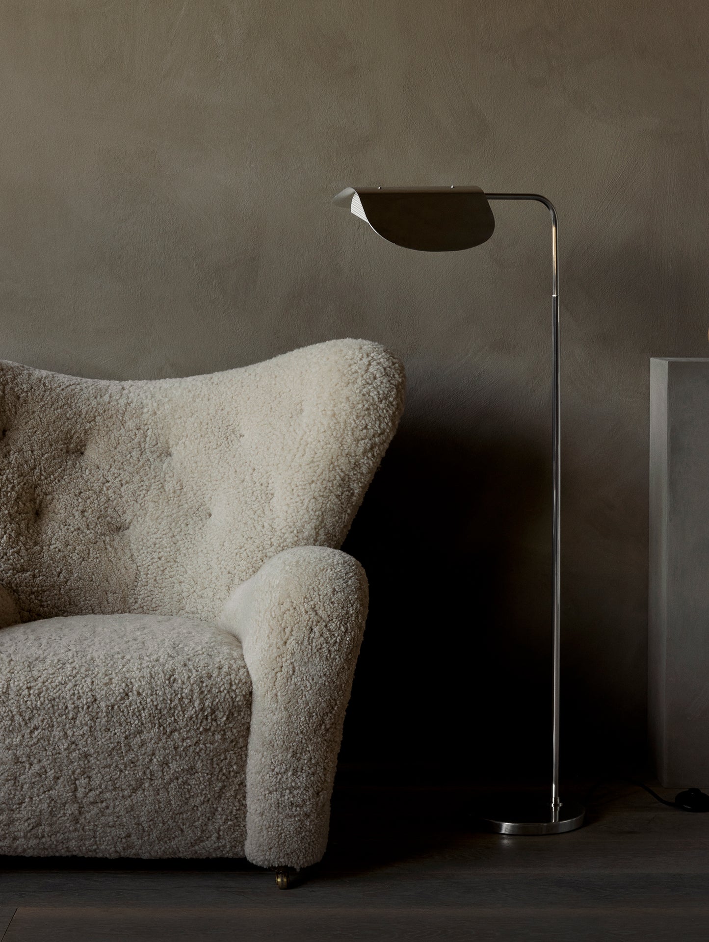 The Tired Man Lounge Chair by Audo Copenhagen - Sheepskin Moonlight