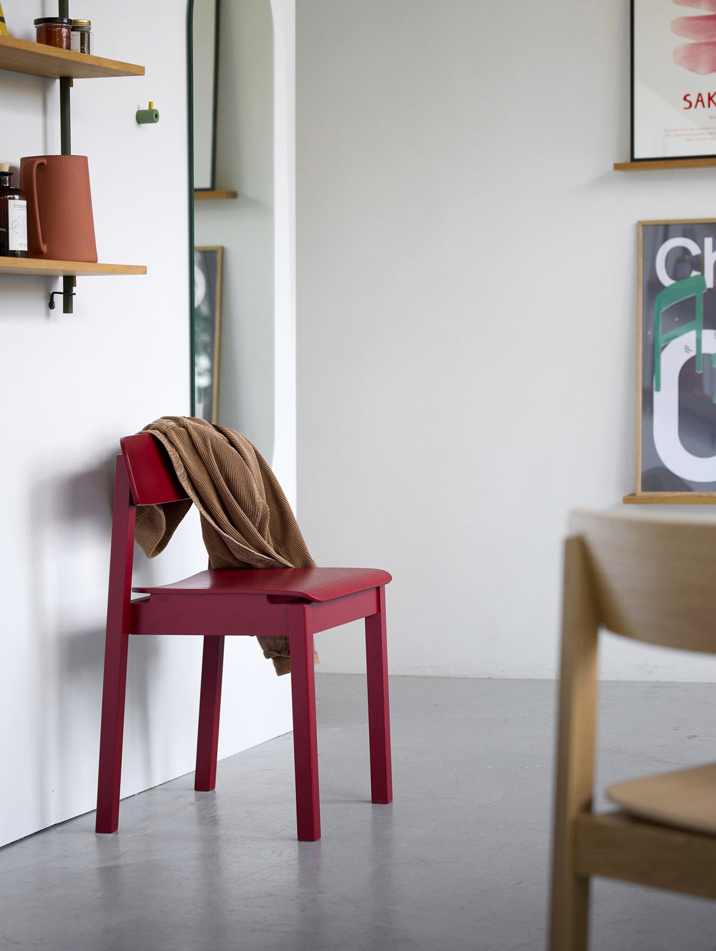 Everyday Chair by Moebe - Purple Red Lacquered Oak