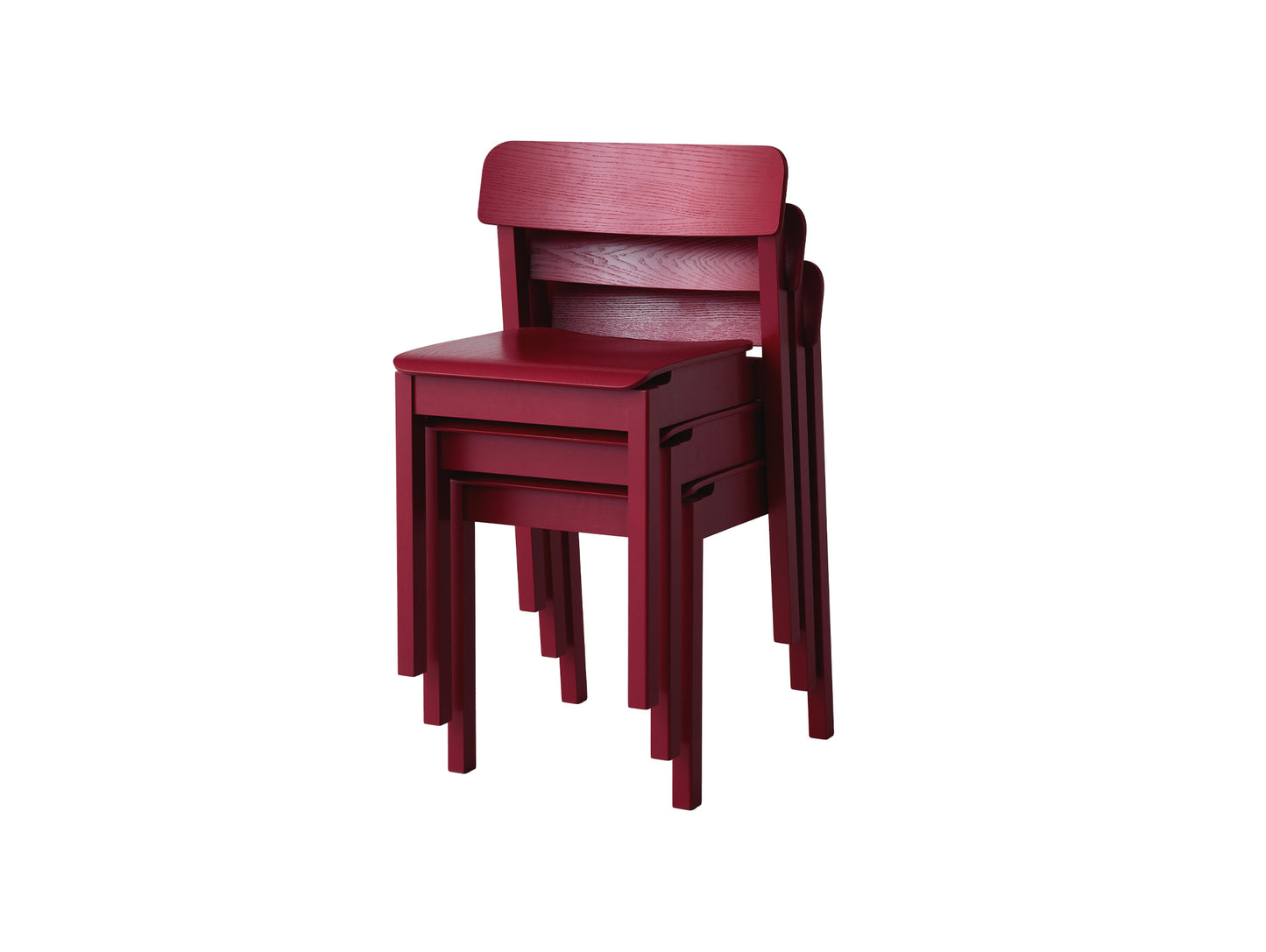 Everyday Chair by Moebe - Purple Red Lacquered Oak