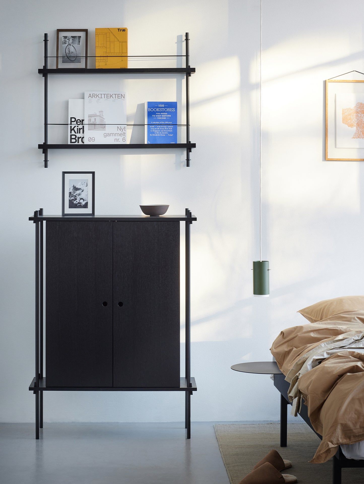 Moebe Shelving System - S.115.1.C Set in Black / Black Oak