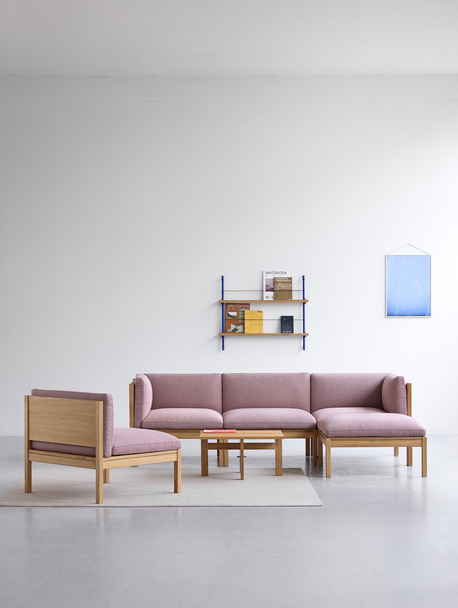 3-Seater Sofa with Chaise Longue by Moebe - Re-wool 648