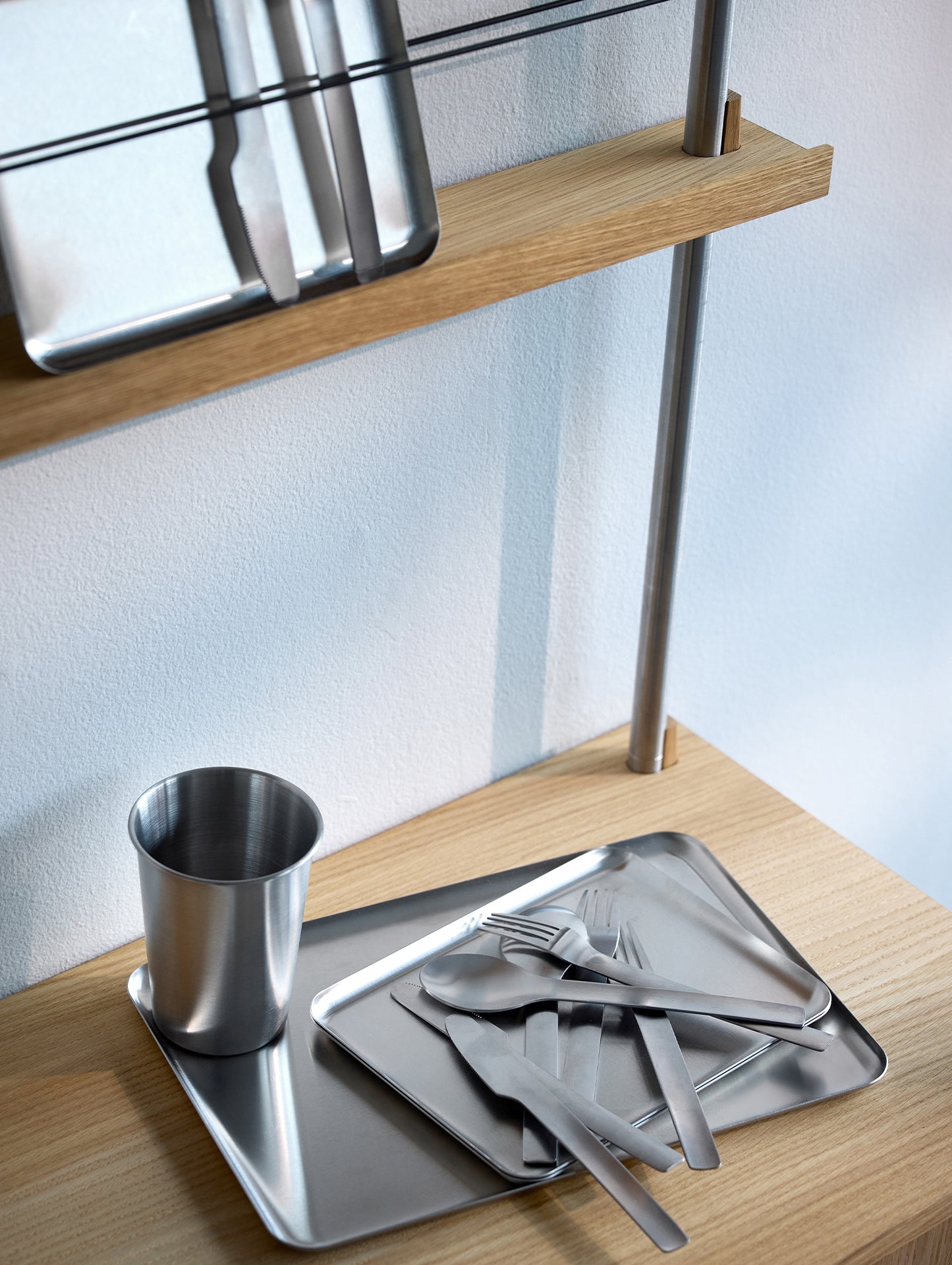 Shelving System Sets - Stainless Steel by Moebe