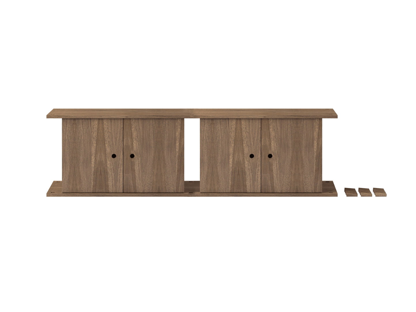 Moebe Shelving System - Double Cabinet - Smoked Oak