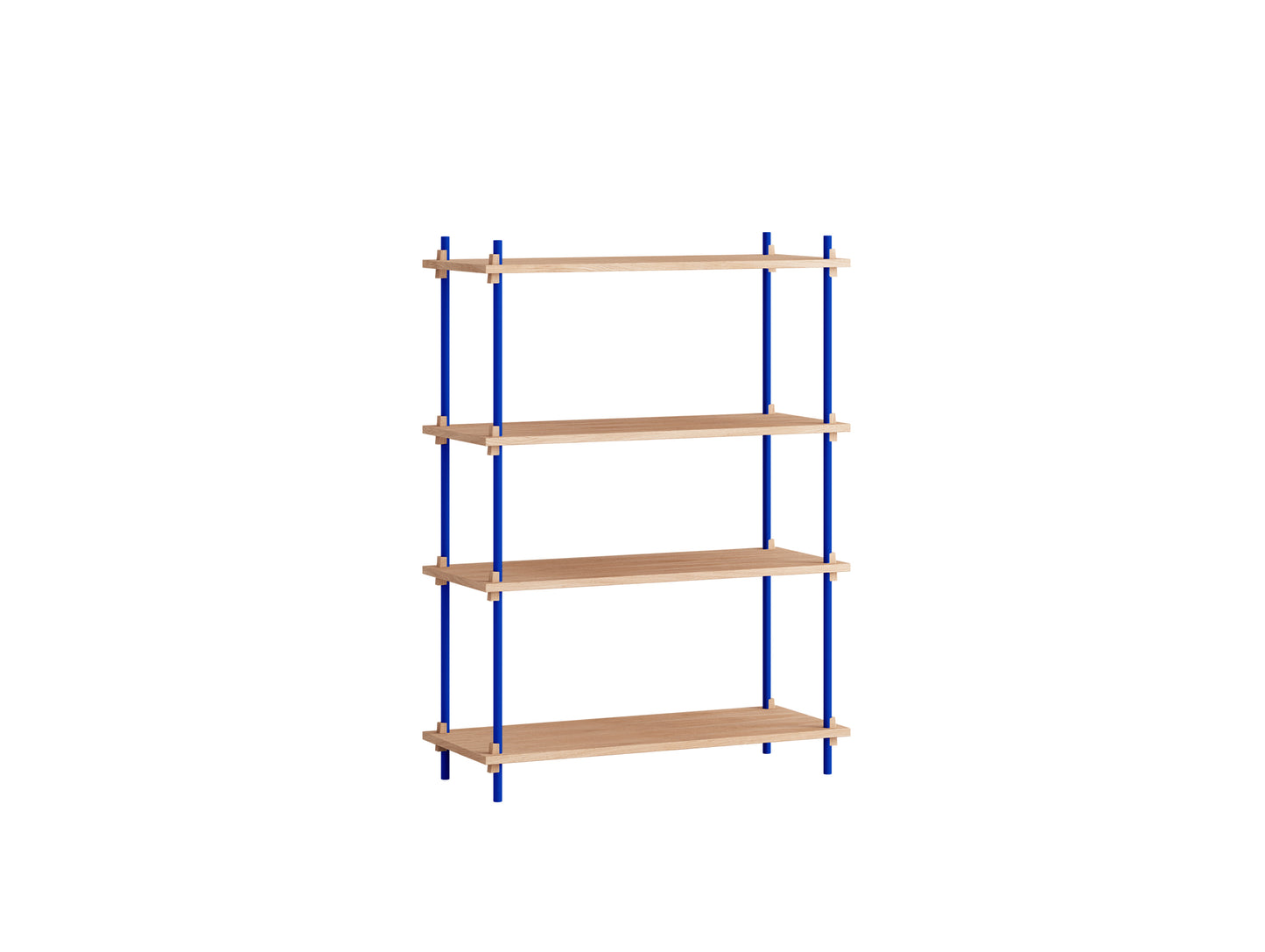 Moebe Shelving System - S.115.1.A Set in Deep Blue / Oiled Oak