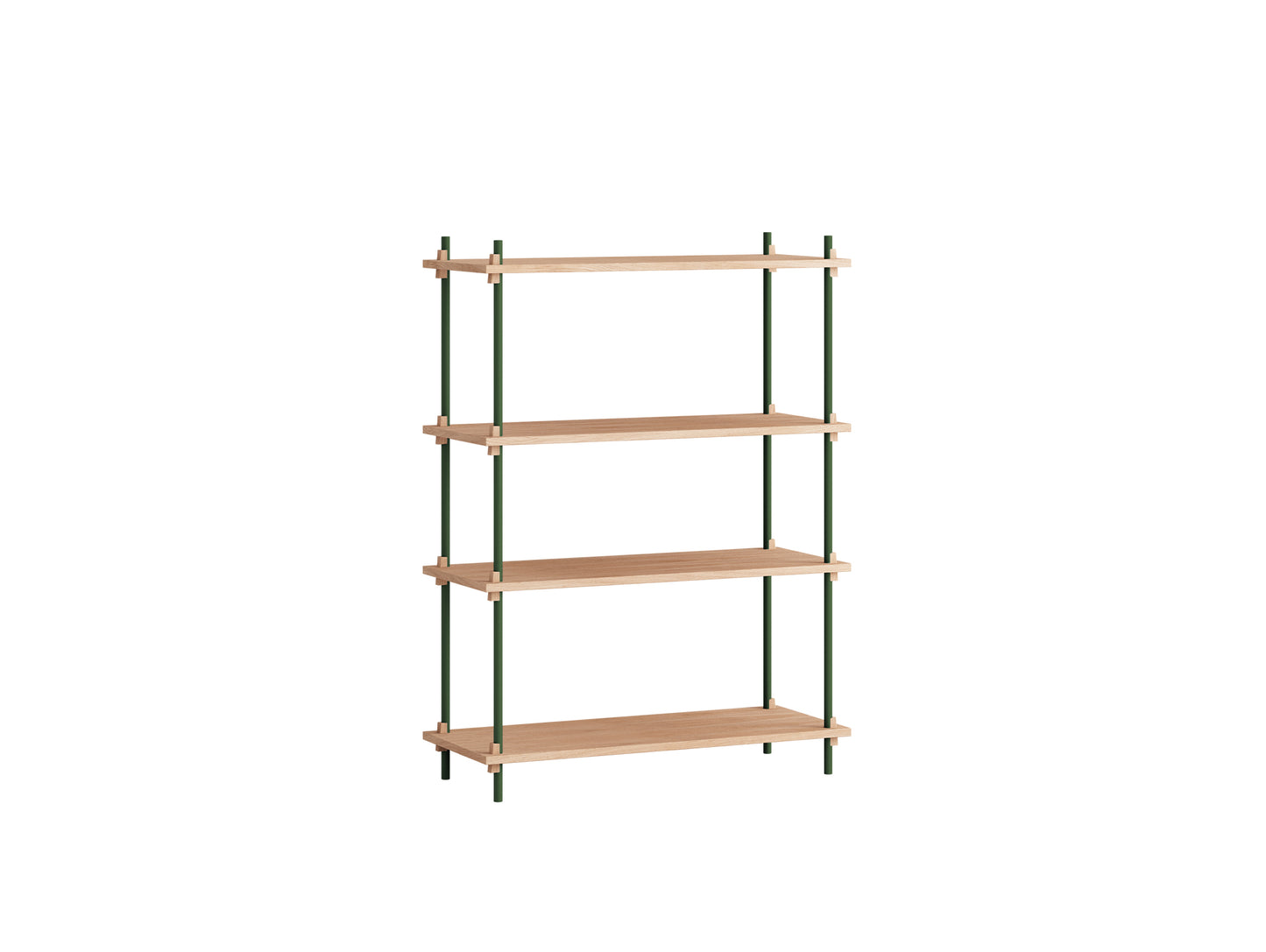 Moebe Shelving System - S.115.1.A Set in Pine Green / Oiled Oak