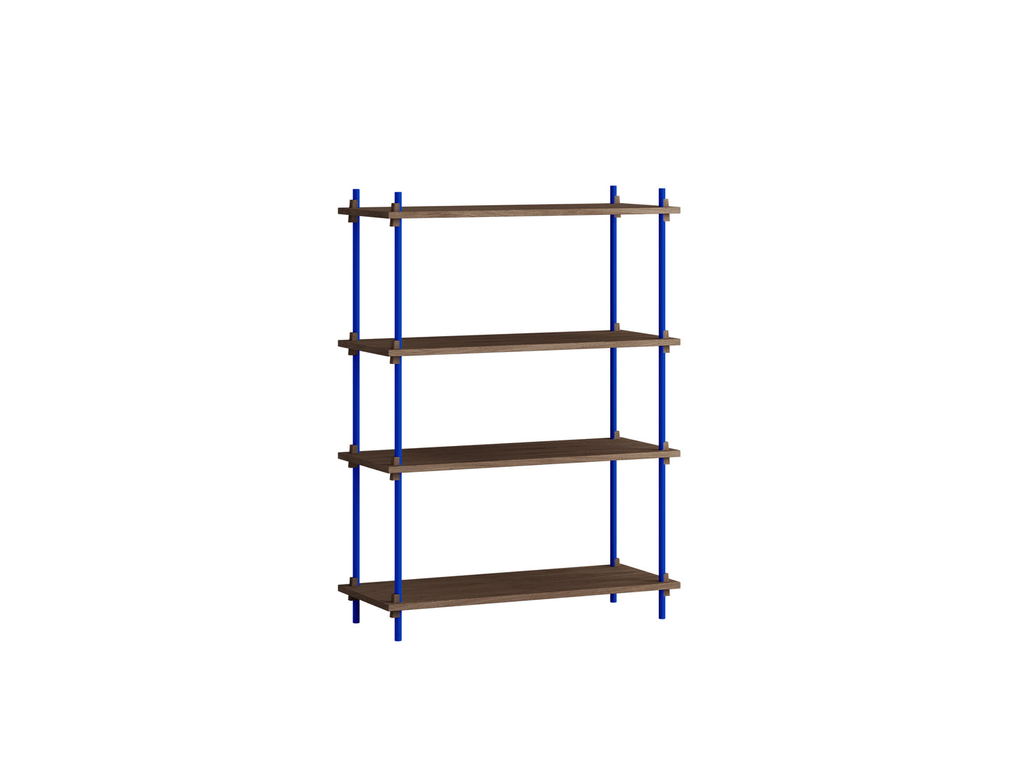 Moebe Shelving System - S.115.1.A Set in Deep Blue / Smoked Oak