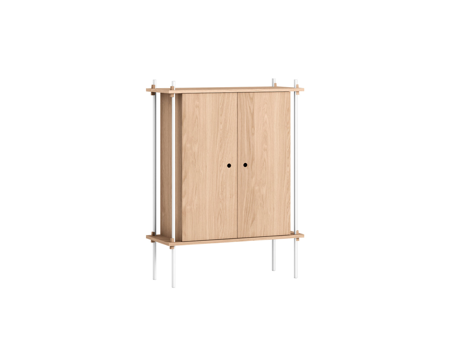 Moebe Shelving System - S.115.1.C Set in White / Oiled Oak