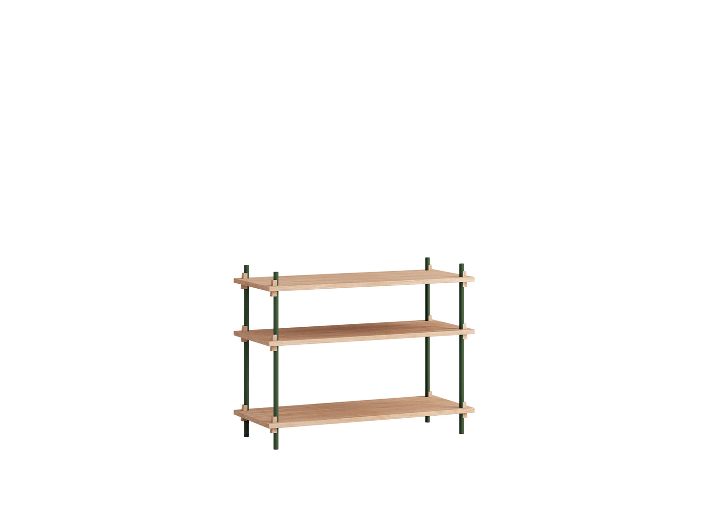 Moebe Shelving System - S.65.1.A Set in Pine Green / Oiled Oak