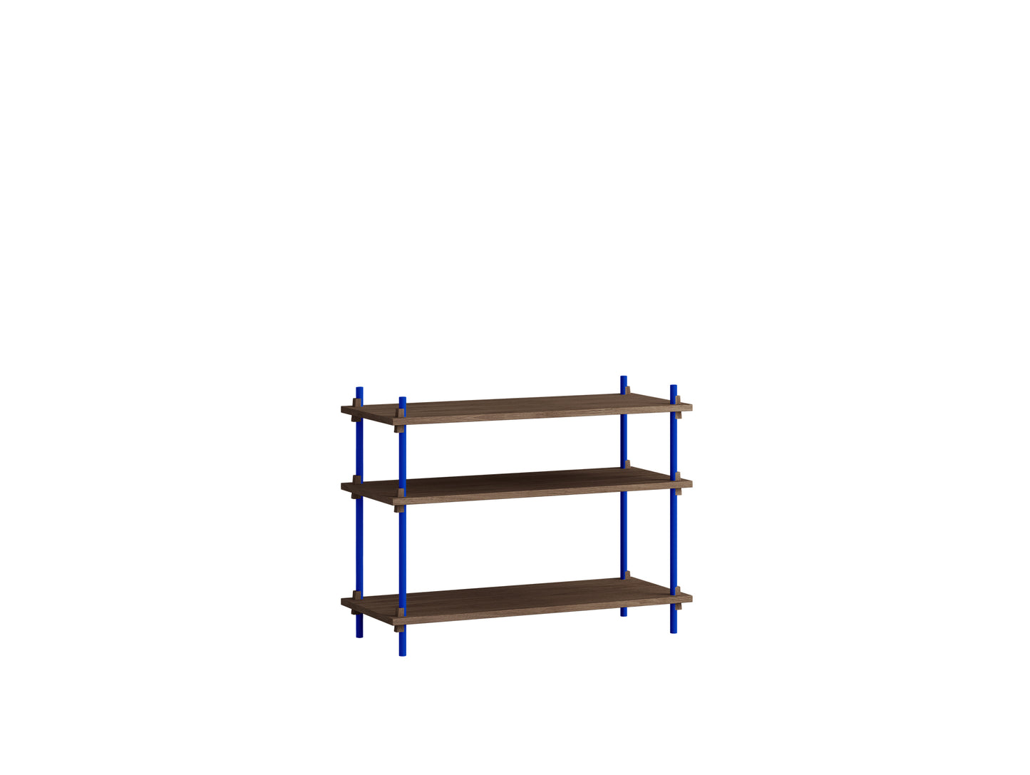 Moebe Shelving System - S.65.1.A Set in Deep Blue / Smoked Oak