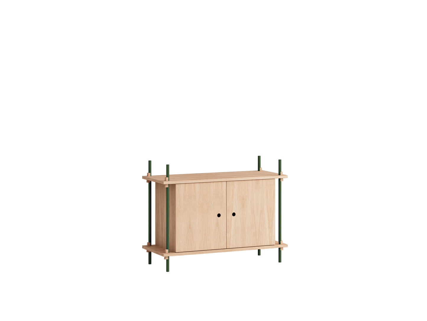 Moebe Shelving System - S.65.1.B Set in Pine Green / Oak