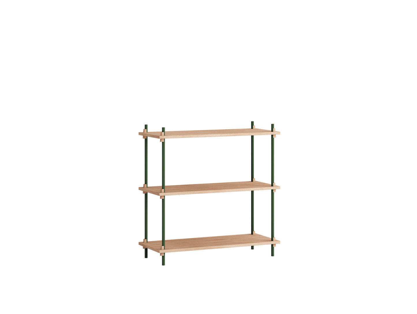 Moebe Shelving System - S.85.1.A Set in Pine Green / Oiled Oak