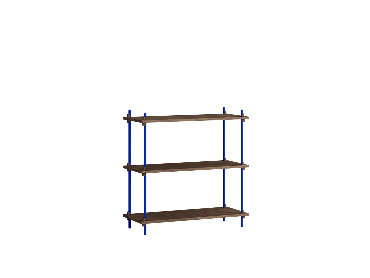 Moebe Shelving System - S.85.1.A Set in Deep Blue / Smoked Oak