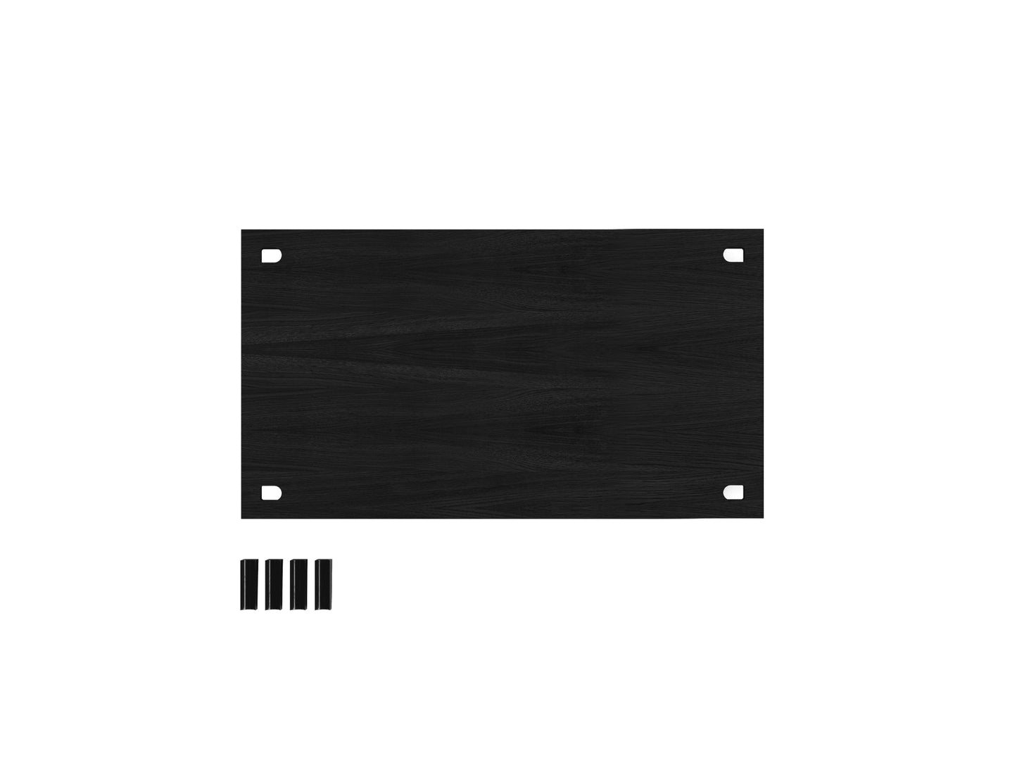Floor Shelving System Individual Components by Moebe - Shelf 85 x 35 cm / Black Painted Oak