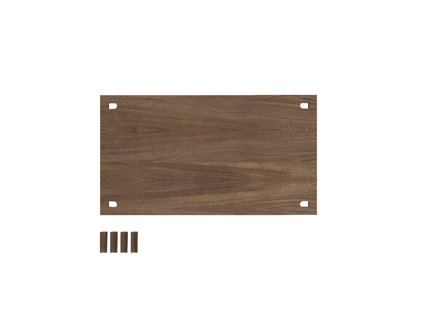 Floor Shelving System Individual Components by Moebe - Shelf 85 x 35 cm / Smoked Oak