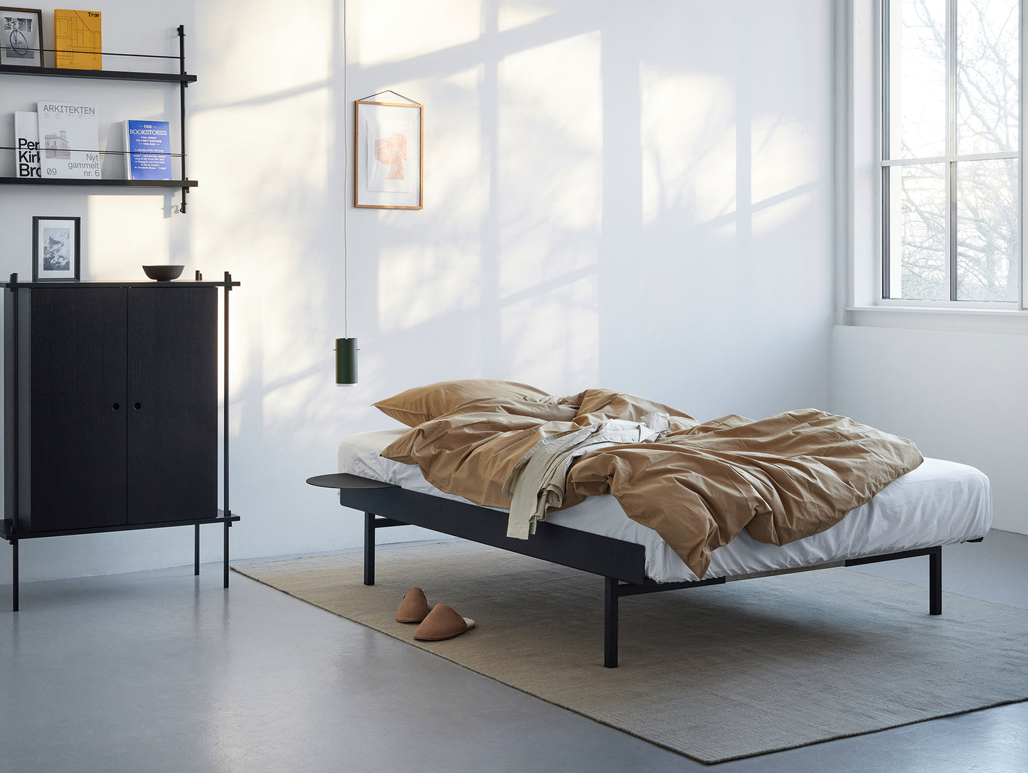 Bed 90 - 180 cm (High) by Moebe- Black