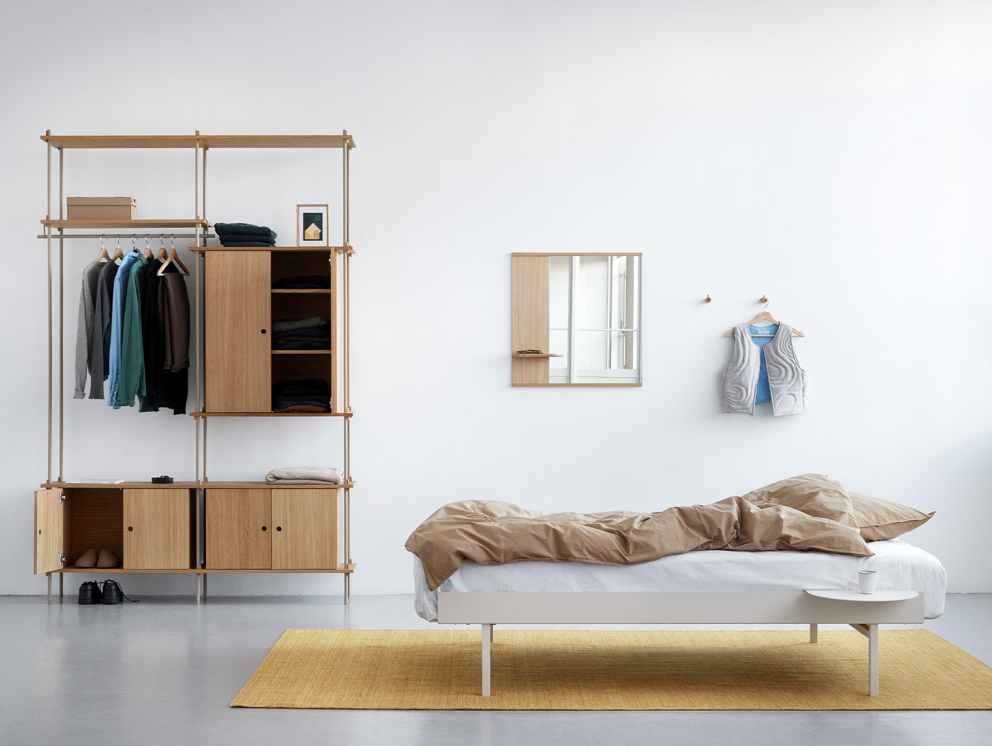 Bed 90 - 180 cm (High) by Moebe- Sand