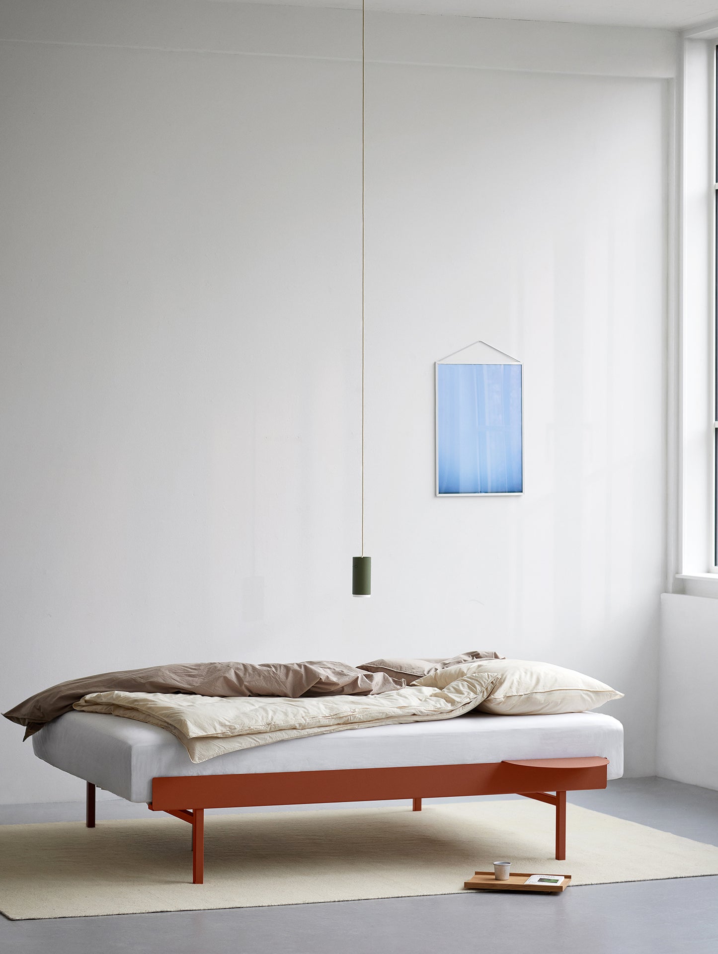 Bed 90 - 180 cm (High) by Moebe- Terracotta