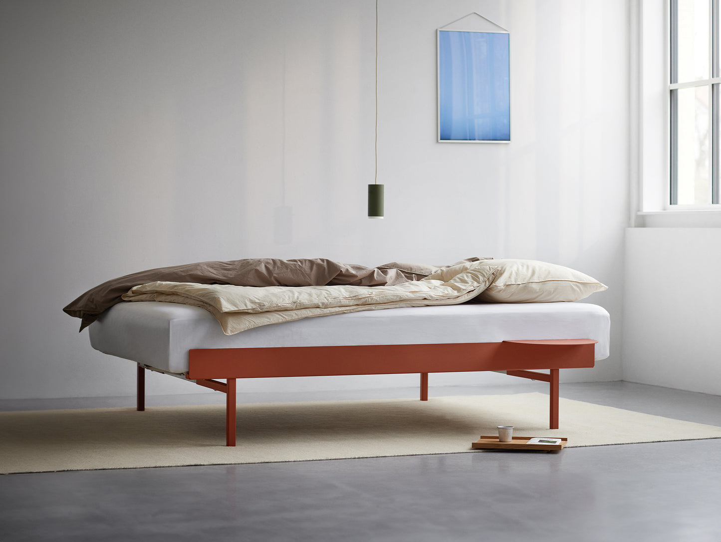 Bed 90 - 180 cm (High) by Moebe- Terracotta