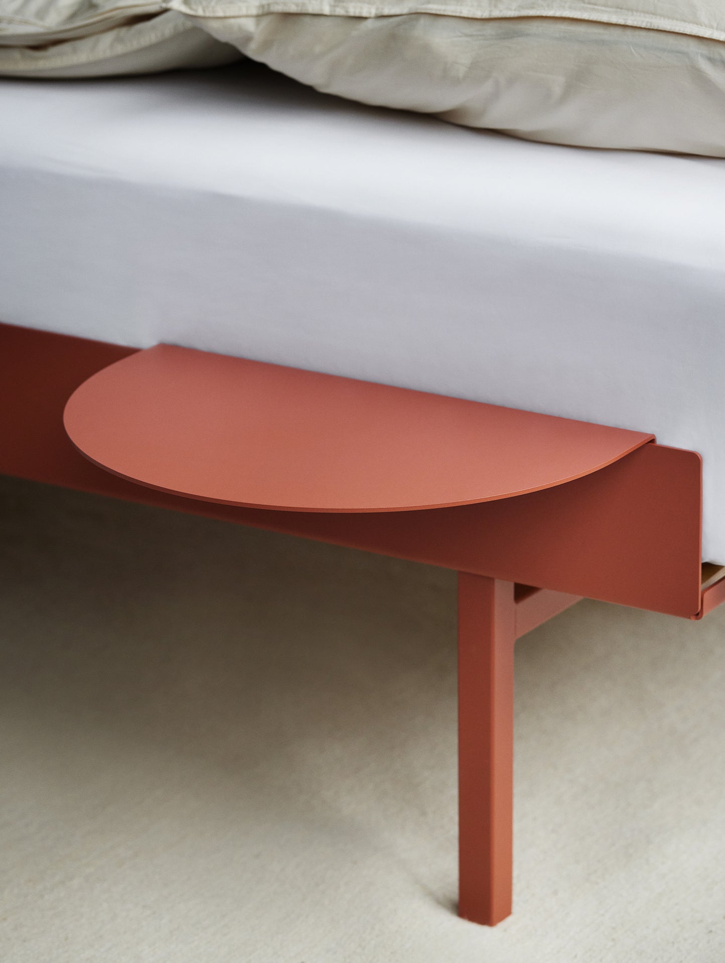 Bed 90 cm by Moebe - Terracotta