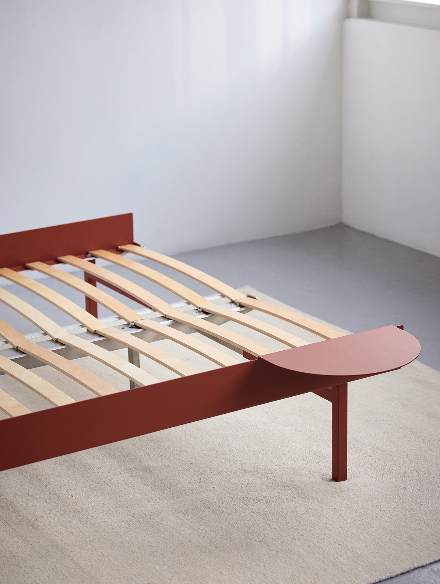 Bed 90 - 180 cm (High) by Moebe- Terracotta
