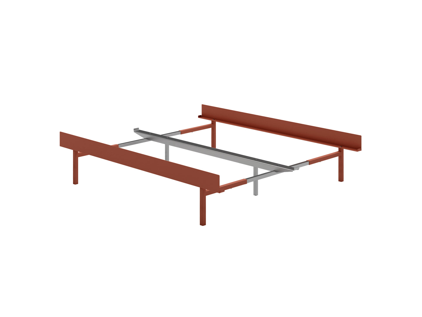 Bed 90 - 180 cm (High) by Moebe- Bed Frame / Terracotta