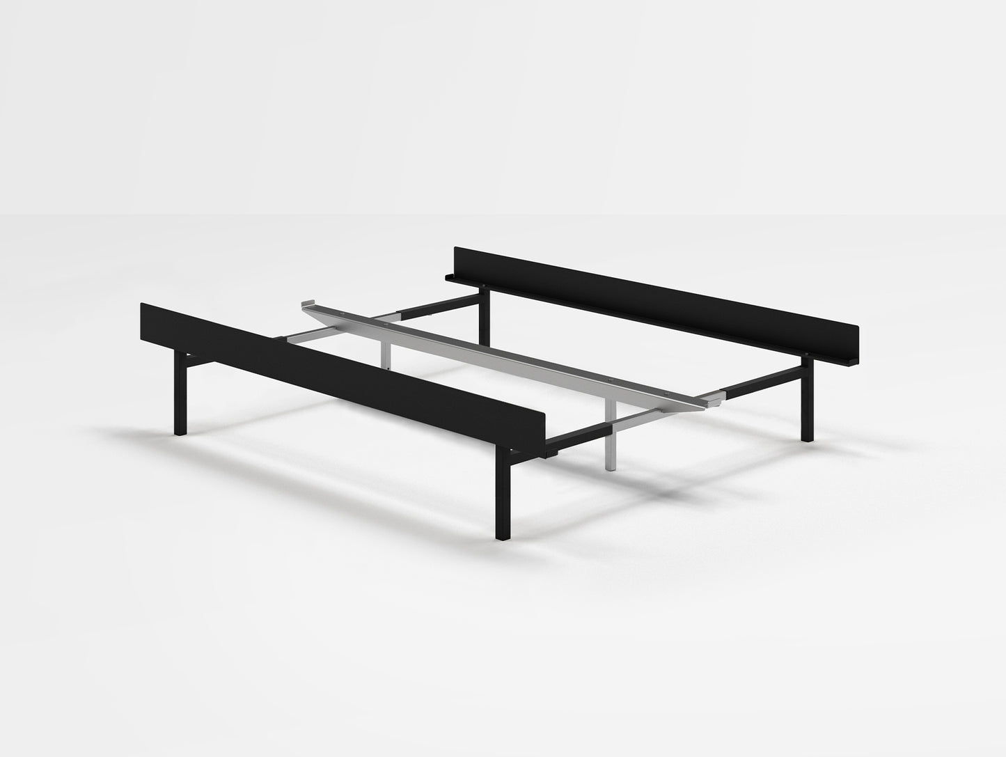 Moebe Bed 90 - 180 cm (High) Frame / No Slats / Black