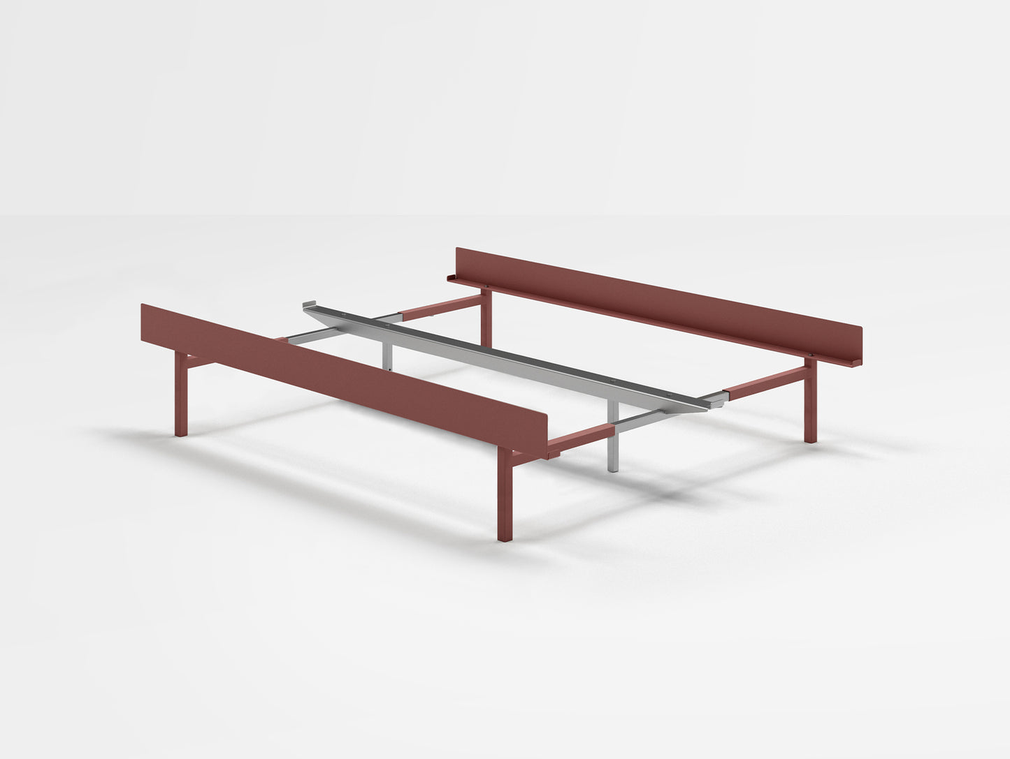 Moebe Bed 90 - 180 cm (High) Frame / No Slats / Dusty Rose