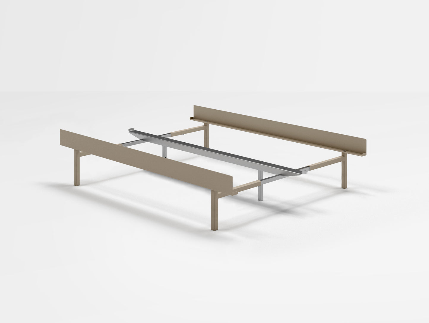 Moebe Bed 90 - 180 cm (High) Frame / No Slats / Sand