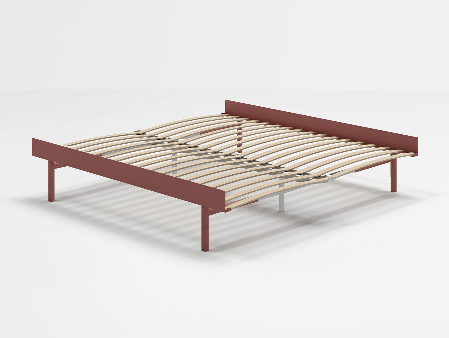 Moebe Bed 90 - 180 cm (High) Frame / with 180cm wide Slats / Dusty Rose