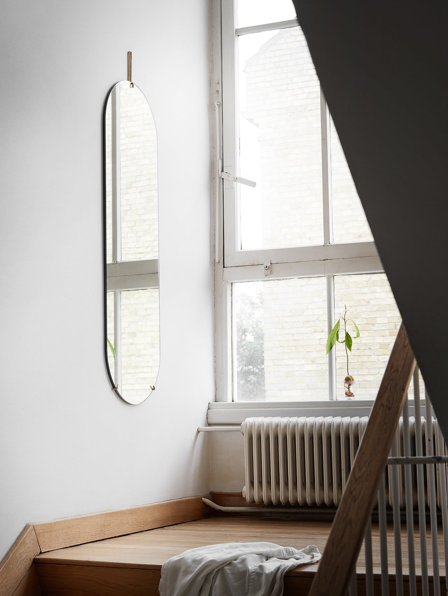 Moebe Tall Wall Mirror - Brass