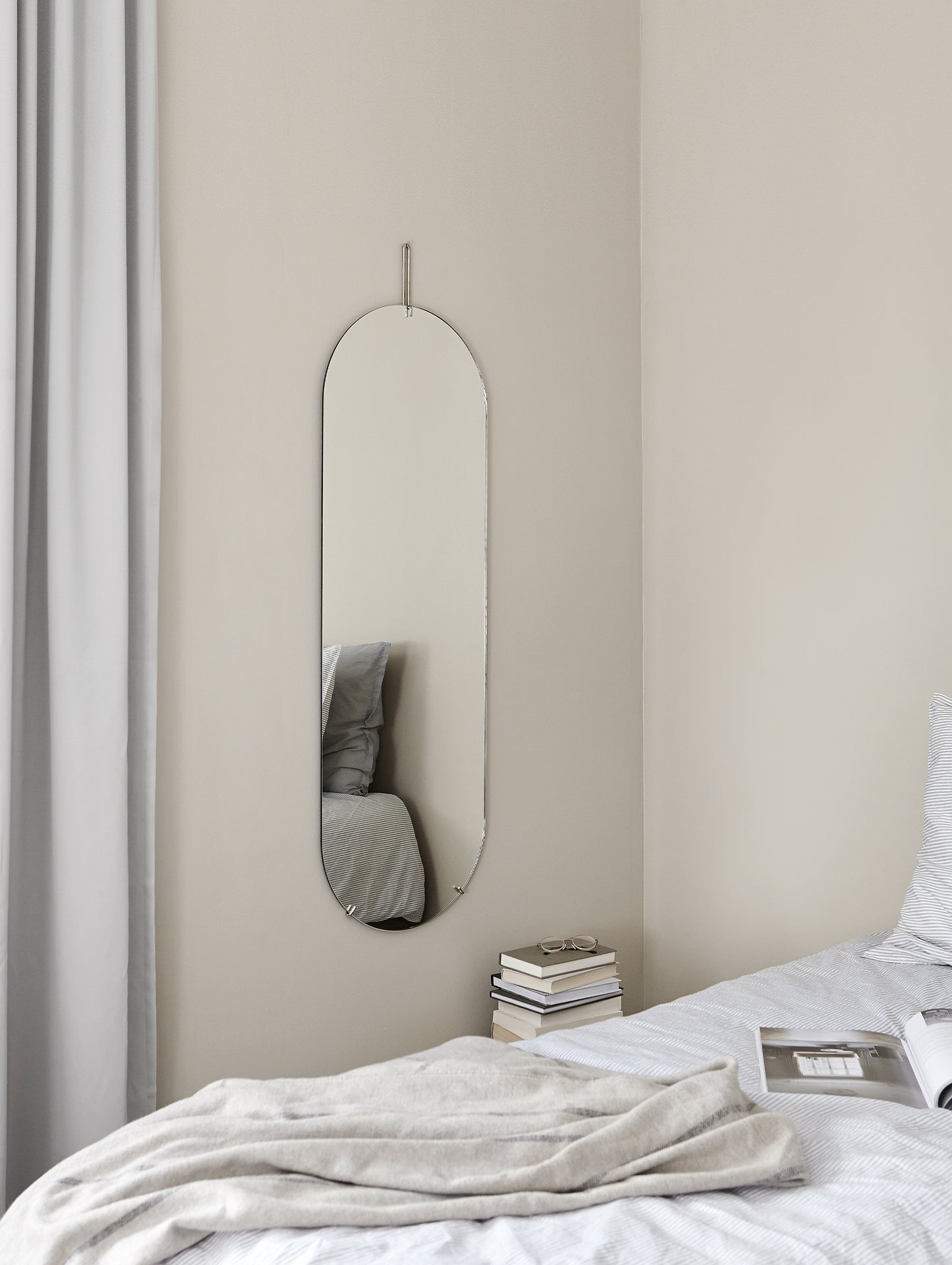 Moebe Tall Wall Mirror - Stainless Steel