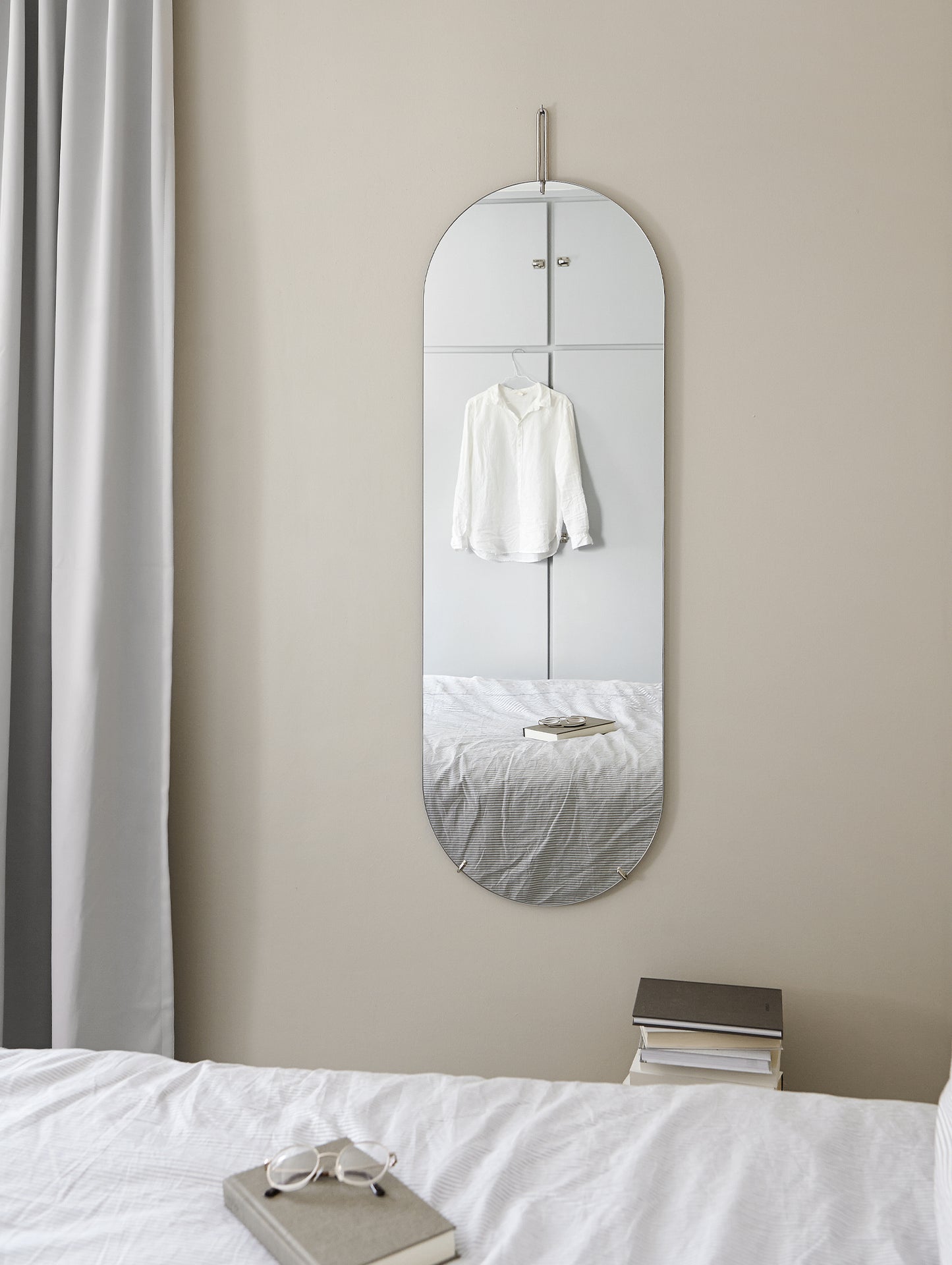 Moebe Tall Wall Mirror - Stainless Steel