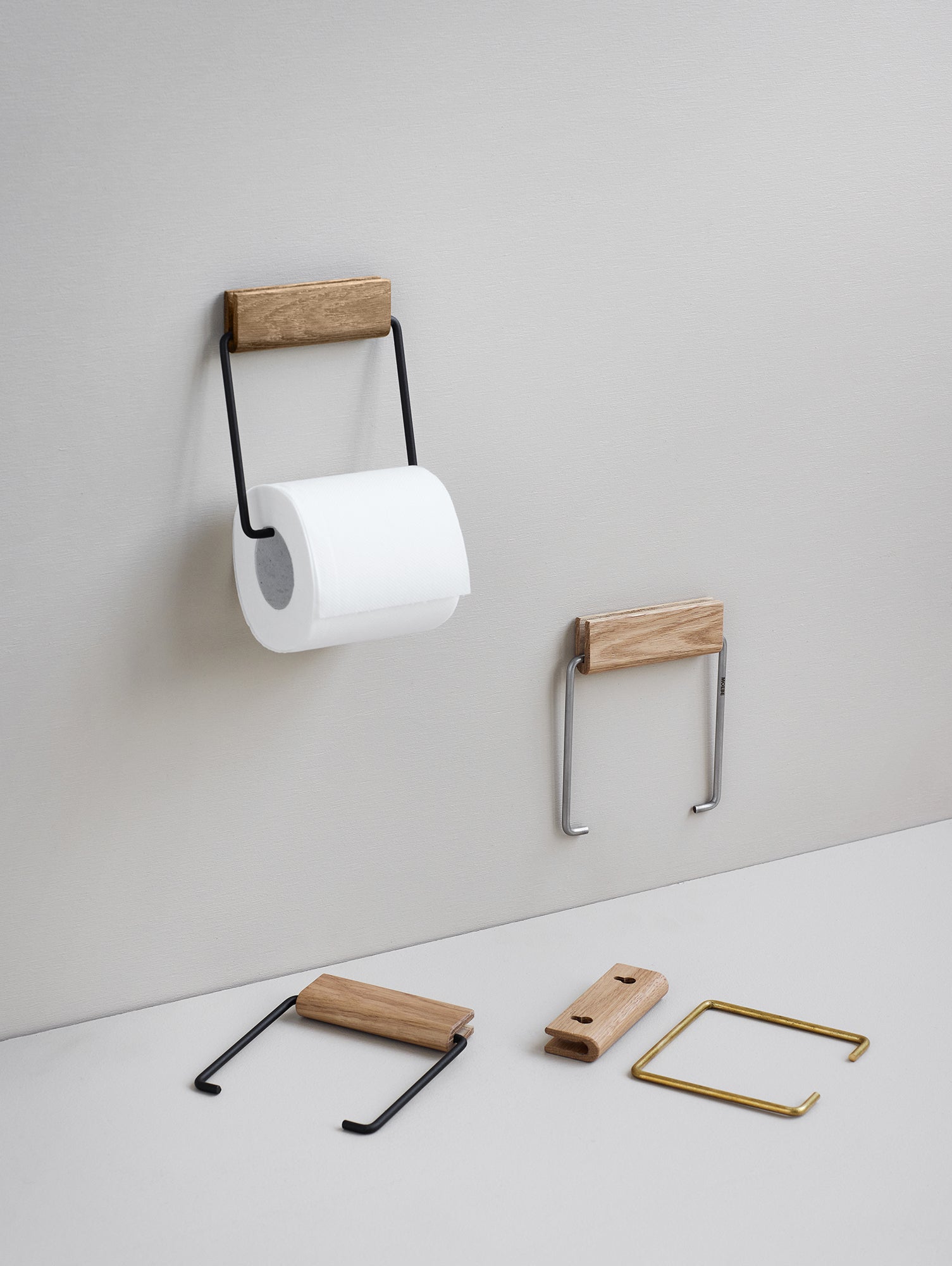Wooden Toilet Roll Holder by Moebe