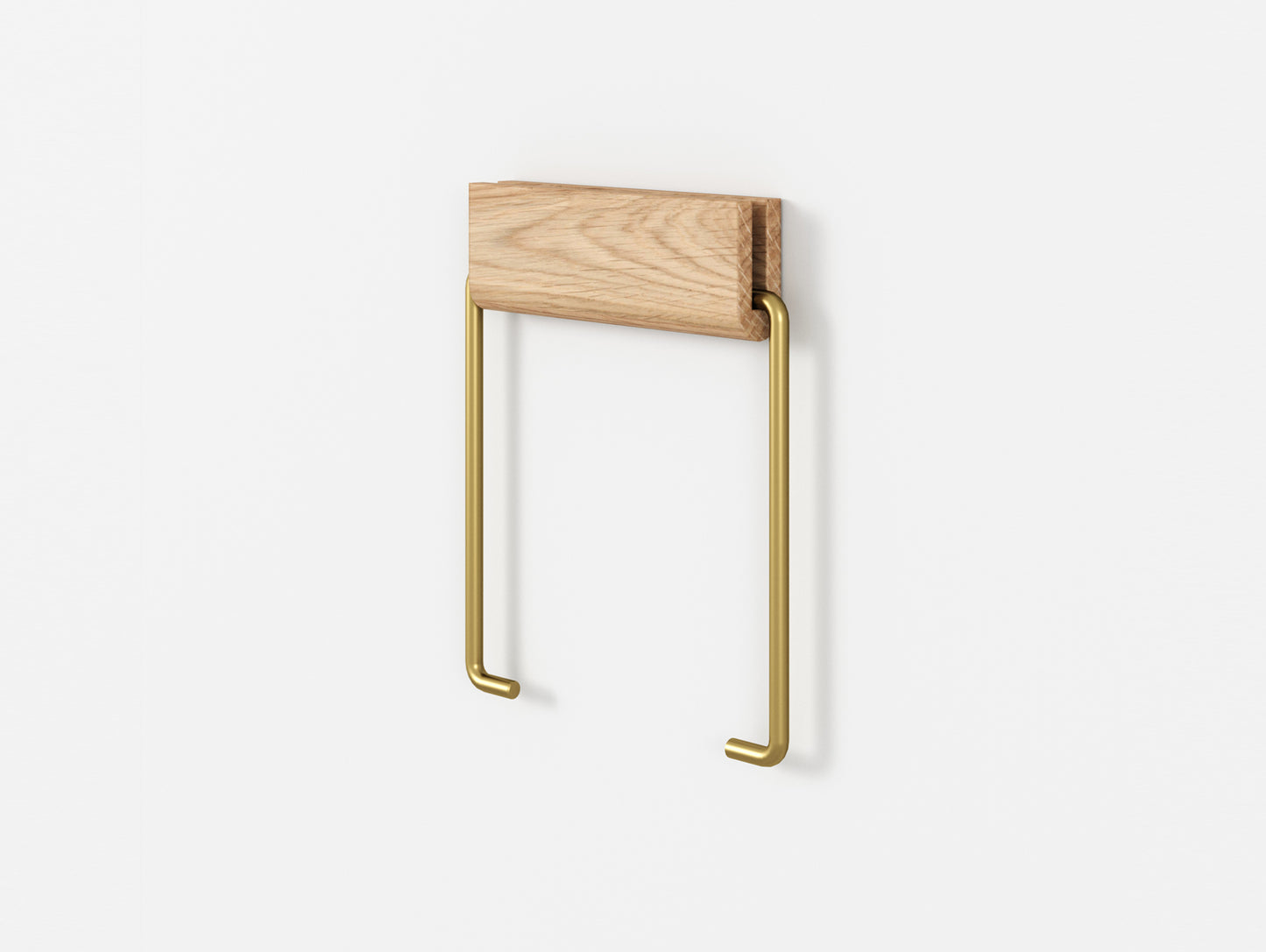 Wooden Toilet Roll Holder by Moebe - Brass