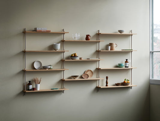 Wall Shelving System Sets (115 cm) by Moebe - WS.115.3