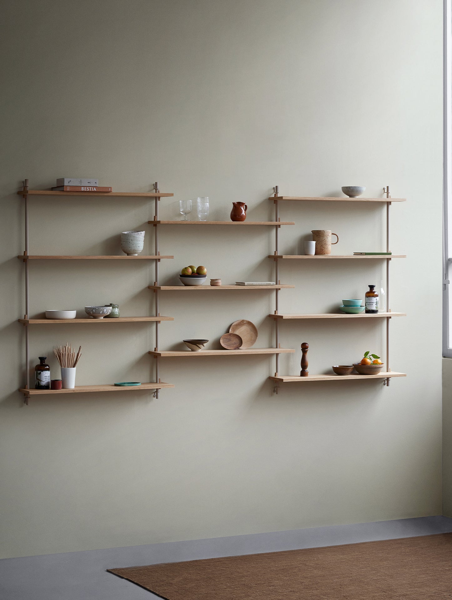 Wall Shelving System Sets (115 cm) by Moebe