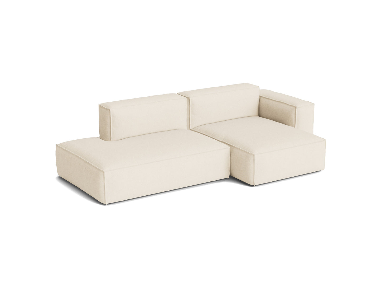 Mags Soft 2.5 Seater Sofa (Low Armrest) with Removable Cover by HAY - Combination 3 Right Armrest / Turf Cream