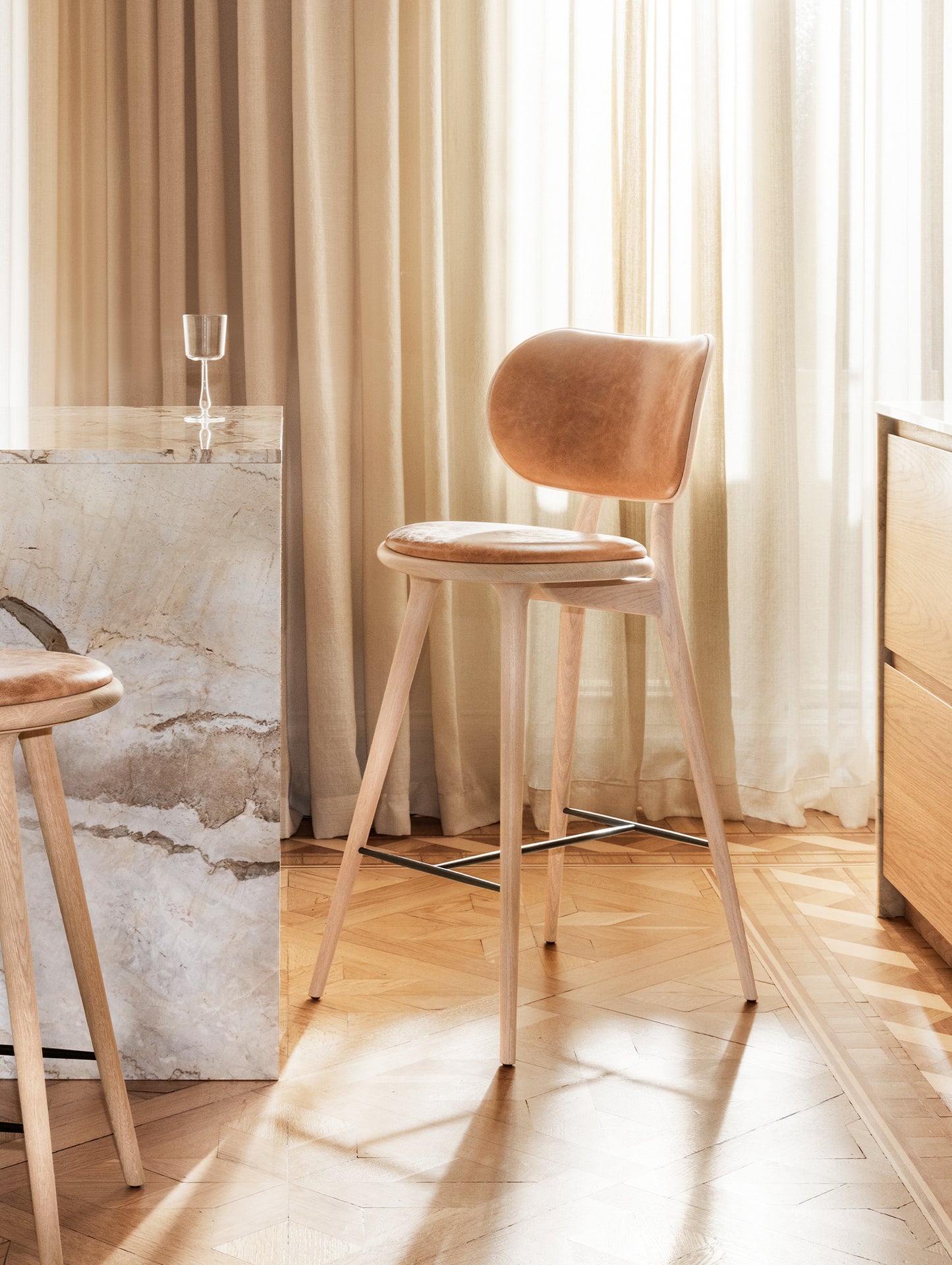 High Stool Backrest by Mater