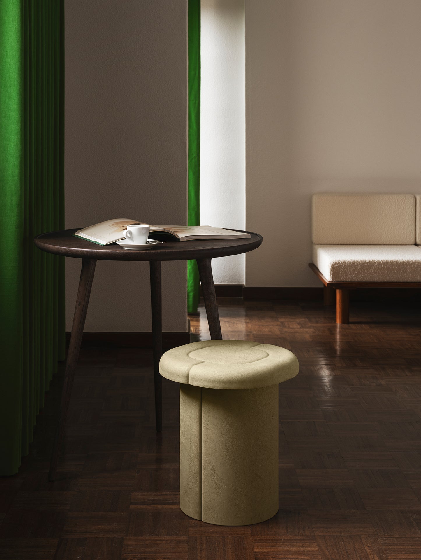 Accent Cafe Table by Mater - Sirka Grey Stained Lacquered Oak