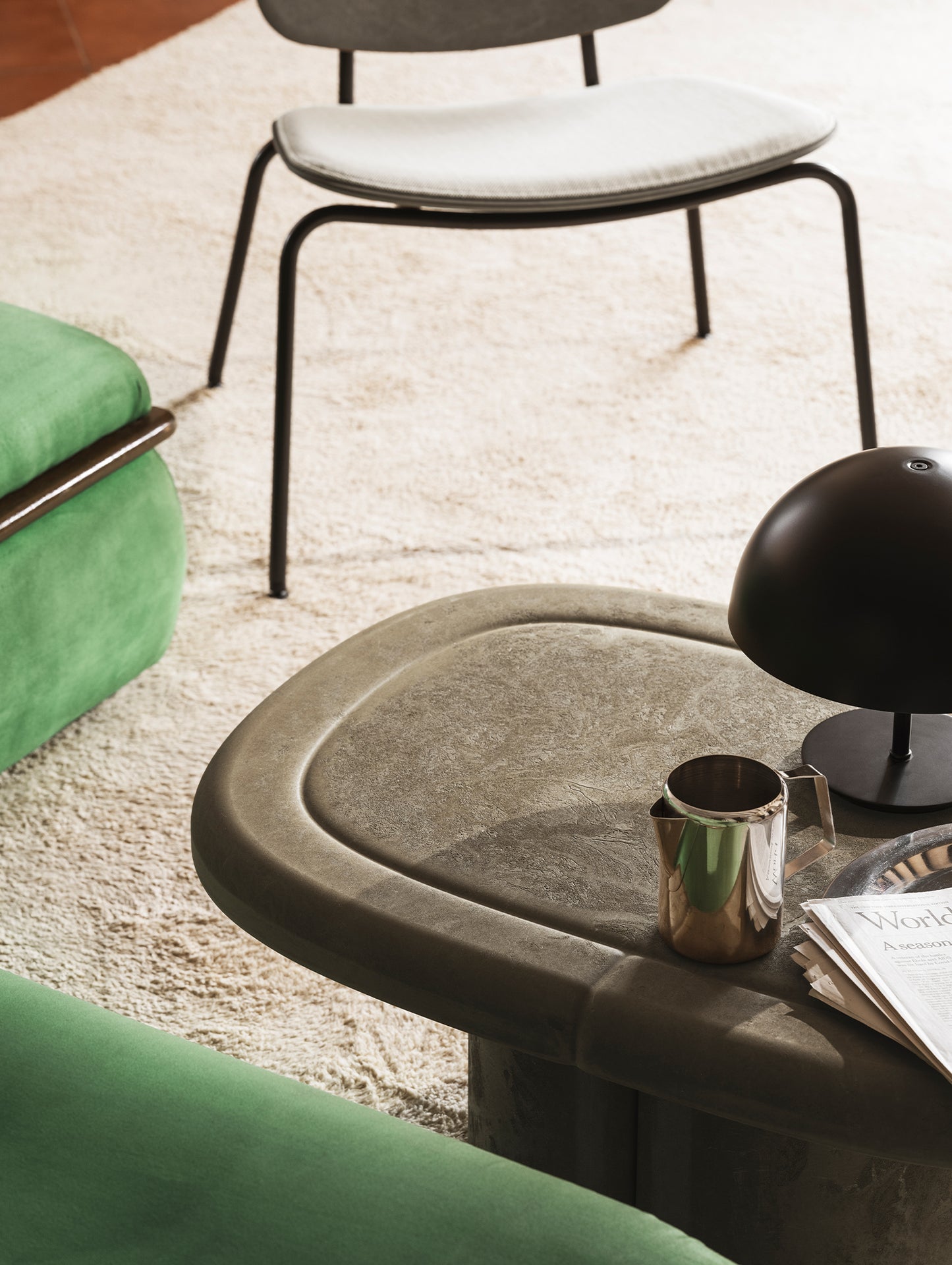 Alder Lounge Table by Mater - Oval / Earth Grey