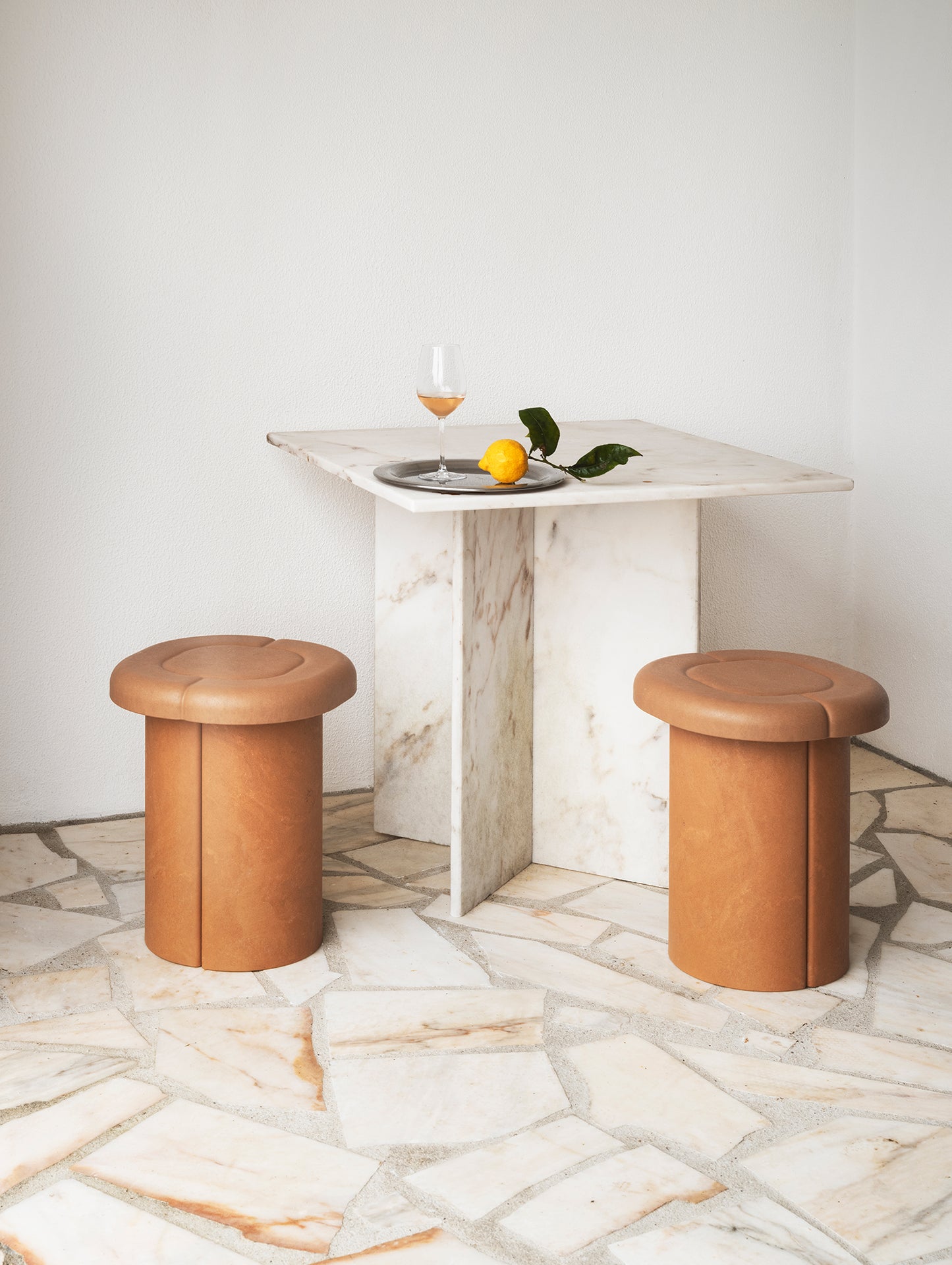 Alder Stool by Mater - Biodegradable Terracotta