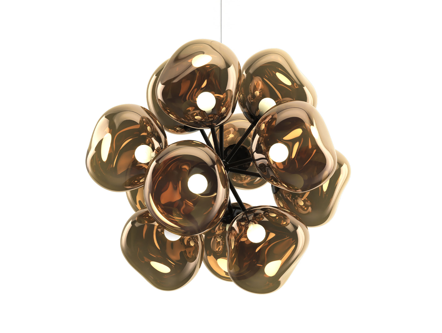 Melt Burst LED Chandelier by Tom Dixon - Bronze